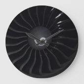 Jet Engine Wall Clock Große Wanduhr (Vorderseite)