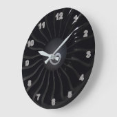 Jet Engine Wall Clock Große Wanduhr (Winkel)
