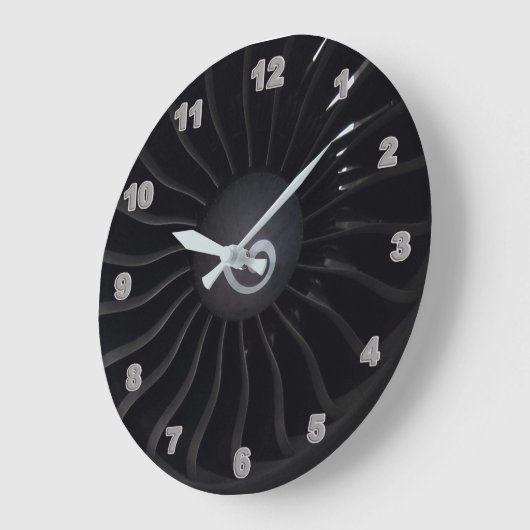 Jet Engine Wall Clock Große Wanduhr (Winkel)