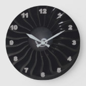 Jet Engine Wall Clock Große Wanduhr (Vorderseite)