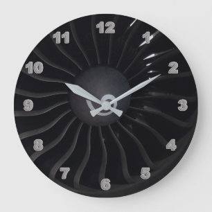 Jet Engine Wall Clock Große Wanduhr