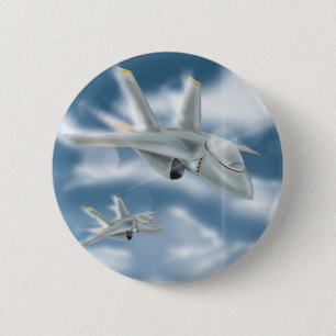 Jet Fighter Aircraft Button