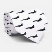 Jet Fighter Aircraft Muster Blau Krawatte (Gerollt)