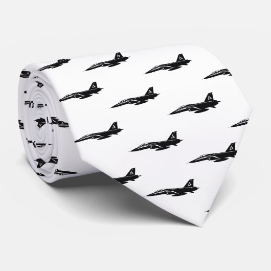 Jet Fighter Aircraft Muster Blau Krawatte (Gerollt)