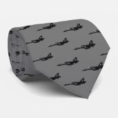 Jet Fighter Aircraft Muster Blau Krawatte (Gerollt)