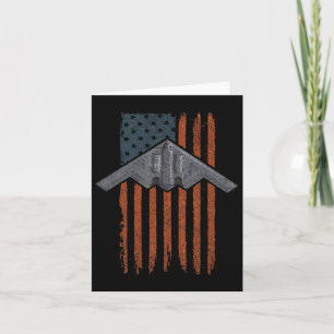 Jet Fighter and B-2 Spirit Bomber Patriotic Art 4t Karte
