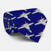 Jet Fighter F18 Hornet Design Krawatte (Gerollt)