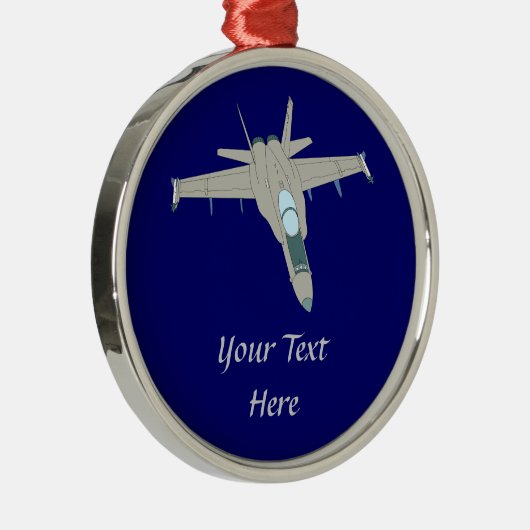 Jet Fighter F18 Hornet Design Ornament Aus Metall (Rechts)
