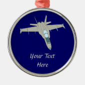 Jet Fighter F18 Hornet Design Ornament Aus Metall (Vorne)