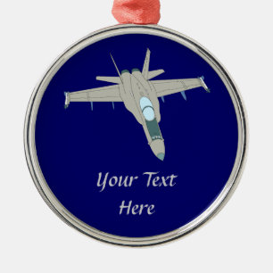 Jet Fighter F18 Hornet Design Ornament Aus Metall