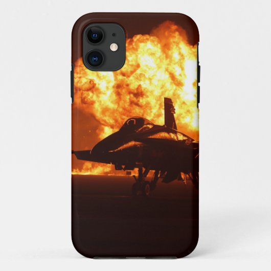 Jet Fighter Flames Case-Mate iPhone Hülle (Rückseite)
