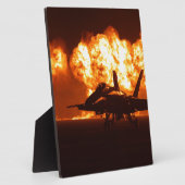 Jet Fighter Flames Fotoplatte (Seite)