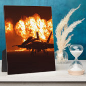 Jet Fighter Flames Fotoplatte (Seite)