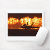 Jet Fighter Flames Mousepad (Mit Mouse)
