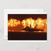 Jet Fighter Flames Postkarte (Vorne/Hinten)
