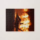 Jet Fighter Flames Puzzle (Horizontal)