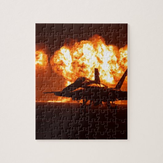 Jet Fighter Flames Puzzle (Vertikal)