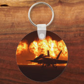 Jet Fighter Flames Schlüsselanhänger (Vorderseite)