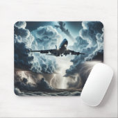 Jet fliegt durch einen Sturm Mousepad (Mit Mouse)