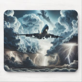 Jet fliegt durch einen Sturm Mousepad (Vorne)