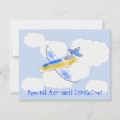 Jet Flugzeug Birthday Party (Alter ändern) Einladung (Vorderseite)