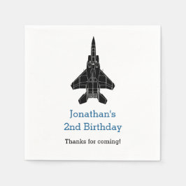 Jet Flugzeug Boy Birthday Napkins (Personalisiert) Serviette