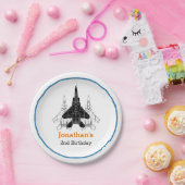 Jet Flugzeug Boy Birthday Personalisiert Paper Tel Pappteller (Party)