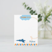 Jet Flugzeug Dankeschön Karte - Kämpfen Flugzeug (Stehend Vorderseite)