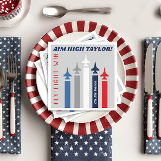 Jet-Flugzeug der militärischen Luftwaffe gehen Par Serviette