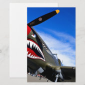 Jet-Flugzeug-Flugzeug-Pilotschicksals-Glückwünsche Briefpapier (Vorne/Hinten)