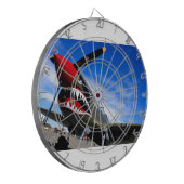 Jet-Flugzeug-Flugzeug-Pilotschicksals-Glückwünsche Dartscheibe (Vorderseite Links)