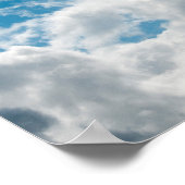 Jet Flugzeug in Wolken aufsteigen Poster (Ecke)