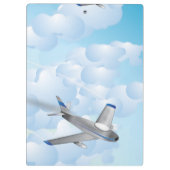 Jet Flugzeug Klemmbrett (Rückseite)