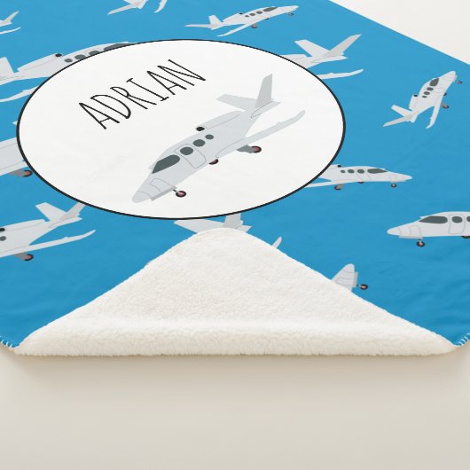 Jet-Flugzeug-Muster-Individuelle Name Sherpadecke (3/4)