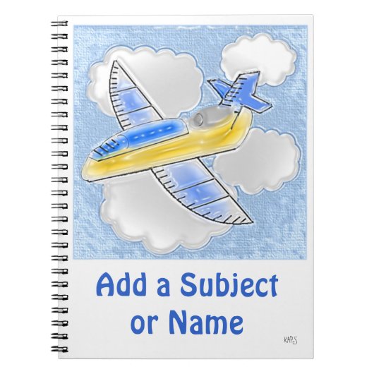 Jet-Flugzeug-Notebook Notizblock (Vorderseite)