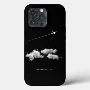 ©Jet Flugzeug über dem Personalisierten Wolkenpilo iPhone 13 Pro Hülle