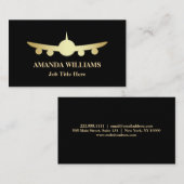 Jet-Flugzeug Visitenkarte (Vorne/Hinten)