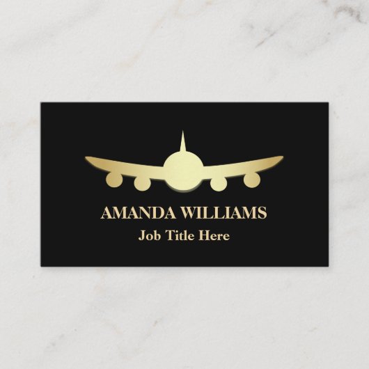 Jet-Flugzeug Visitenkarte (Vorderseite)