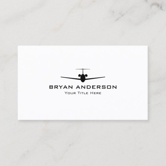 Jet-Flugzeug-Visitenkarte Visitenkarte (Vorderseite)