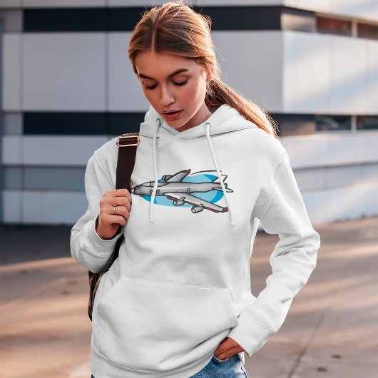 Jet Flugzeug Womens Hoodie