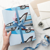 Jet Flugzeug Wrapping Paper Geschenkpapier