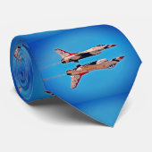 Jet-Flugzeuge der US-Luftwaffe Donnervögel F16 USA Krawatte (Gerollt)