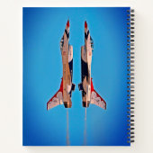 Jet-Flugzeuge der US-Luftwaffe Thunderbird F16 USA Notizblock (Rückseite)