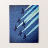 Jet Flugzeuge fliegen in Formation Blue Angels Puzzle (Vertikal)