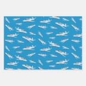 Jet-Flugzeugmuster Geschenkpapier Set (Vorderseite 3)