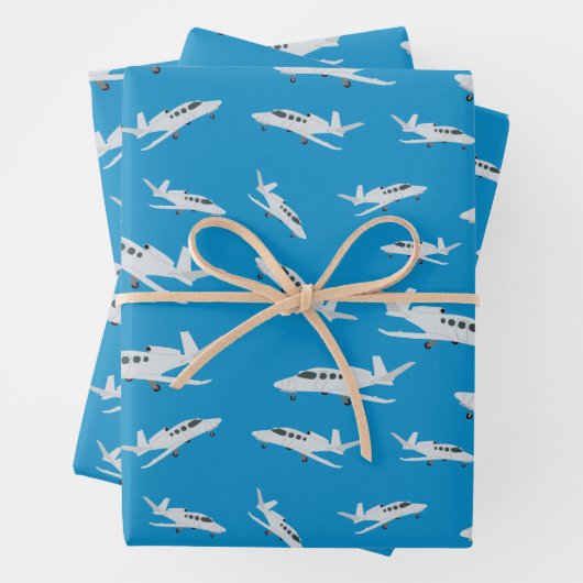 Jet-Flugzeugmuster Geschenkpapier Set (Beispiel)