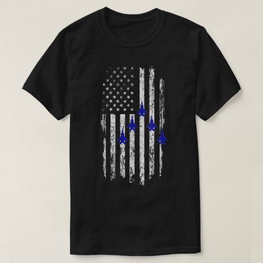 Jet Flyover USA Milit T-Shirt (Design vorne)