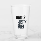 Jet Fuel & Flugzeug von Vater, Boyfriend Husband,  Glas (Vorderseite)