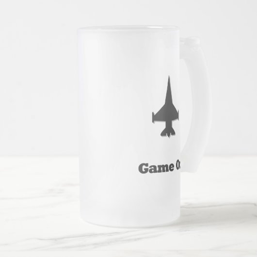 Jet Game On Mattglas Bierglas (VorderseiteRechts)