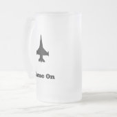 Jet Game On Mattglas Bierglas (Vorderseite Links)